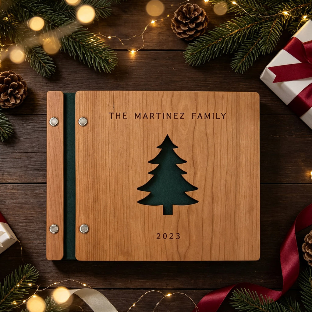 Christmas Photo Album Holiday Scrapbook Gifts for Her Christmas Family Photo Album Personalized Holiday Photo Album