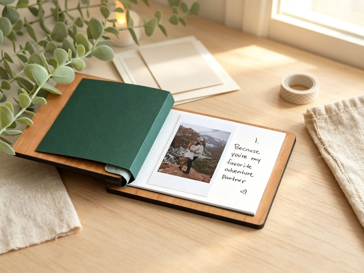 Personalized Mini Anniversary Photo Album, Valentines Gift for him, Anniversary Gift for her, Couples gift, Birthday Gifts for Boyfriend