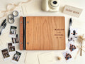 Wooden wedding guest book, wooden guest book, personalized wedding book, Polaroid guest book, wedding gift, engagement gift